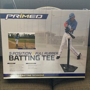 Primed Batting Tee with Full Rubber Design